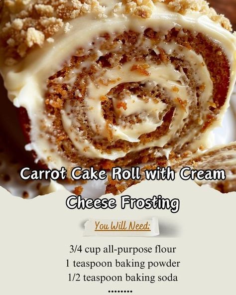 One Little Project Carrot Cake Roll Recipe, Carrot Cake Roll, Moist Carrot Cake, Carrot Spice Cake, Moist Carrot Cakes, Cake Roll Recipes, With Cream Cheese Frosting, Classic Desserts, Cake Roll