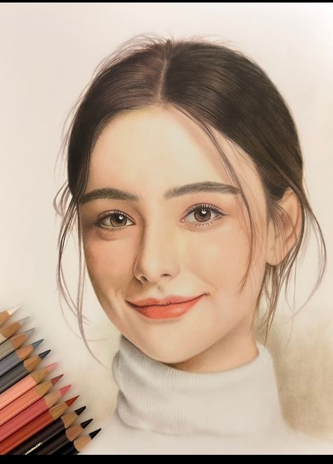 Realistic Face Drawing, Drawing Colored Pencil, Acrylic Portrait Painting, Color Pencil Sketch, Girl Face Drawing, Colored Pencil Portrait, Pencil Portrait Drawing, Pencil Sketch Images, Colored Pencil Artwork