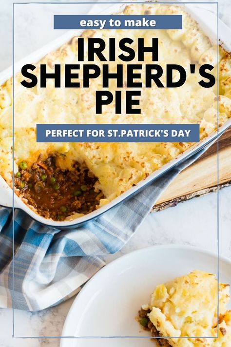 Irish Shepherd's Pie - the easy traditional recipe I grew up eating in Ireland. Authentic Shepherds Pie Recipe, Sheperd Pie Recipe, Irish Shepherds Pie Recipe, Meat Casseroles, Shepherds Pie Recipe Healthy, Traditional Shepherds Pie, Irish Magic, Shepards Pie Recipe, Meat Ideas