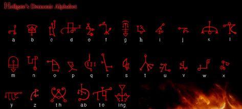 Demonic Alphabet, Language Symbols, Tag Alphabet, Runic Alphabet, Alphabet Code, Alphabet Symbols, Ancient Languages, Writing Code, Grimoire Book