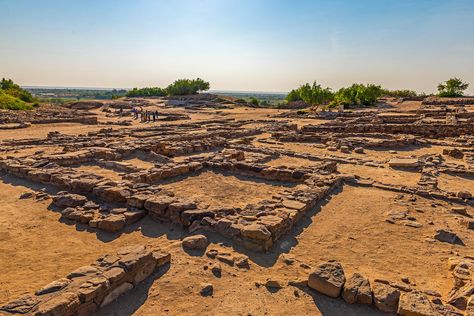 The Harrapan city of Dholavira was rediscovered in 1956, but most experts agree the ancient city was occupied from 2650 BC to 1450 BC. The city is located on Khadir Bet, a small island isolated from civilization by the salt plains of Rann of Kachchh. The sophisticated drainage systems, strong fortifications, and grid-like streets lead many to believe it is one of the first examples of city ancient planning. The nearest city is Bhuj, either book on a 6.5 hour bus trip or rent a car Harrapan Civilization, Indus Valley Civilisation, Fortified City, Pyramid Of Djoser, Cities Of The World, Indus Valley, Limestone Wall, Indus Valley Civilization, Offshore Wind