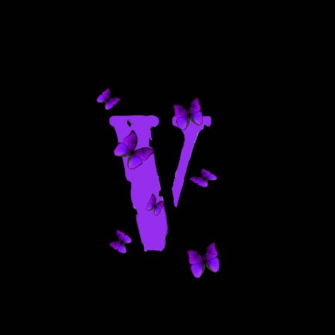 Vlone Logo Tattoo Ideas, Purple Vlone Wallpaper, Vlone Logo Art, Travis Scott Purple Aesthetic, Vlone Butterfly, Yvl Playboi Carti Logo, Vlone Hoodie, V Violet, Vlone Logo