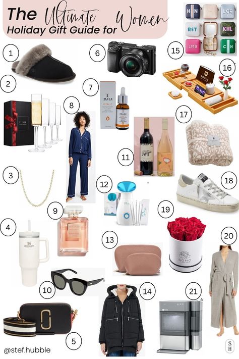 The most epic holiday gift guide for women. Whether you're shopping for your wife, sister, cousin, mom, friend, or coworker, you'll find something on this gift guide for everyone. Gifts For Cousins Christmas, Christmas Gifts For Cousins, Melinda Maria Jewelry, Barefoot Dreams Blanket, Cousin Gifts, Mom Friend, Holiday Guide, Christmas Inspo, Travel Jewelry Case