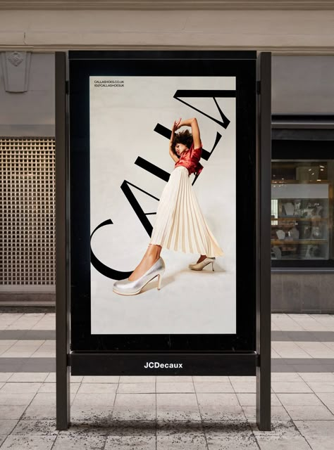 Empowering Brand Redesign: Calla's High-End Shoe Design with Purpose - World Brand Design Society Billboard Design Ideas, Creative Billboard, Marketing Campaign Ideas, Fashion Mockup, Poster Mockup Free, Dream Wedding Shoes, Living Room Mockup, Advert Design, Modern Advertising