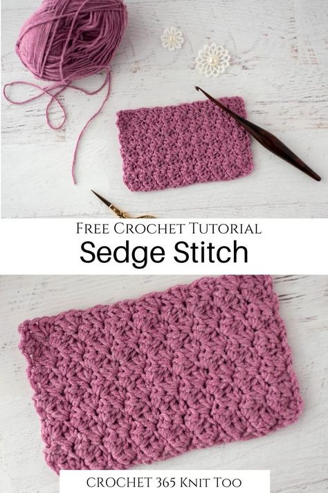 Tight Crochet Stitch, Crochet Sedge Stitch, Sedge Stitch, Crochet Conversion Chart, Creative Crochet, Crochet Abbreviations, Basic Crochet, Stitch Tutorial, Beginner Crochet