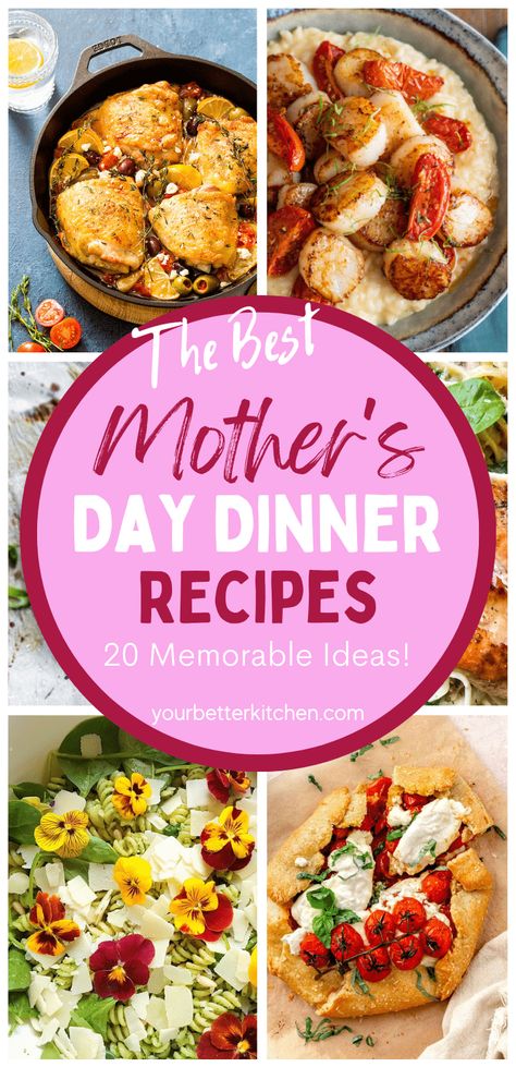 21 Marvelous Mother's Day Dinner Recipes Healthy Mothers Day Recipes, Mother's Day Dinner Recipes, Dinner For Mother In Law, Easy Mothers Day Dinner Recipes, Keto Mothers Day Dinner, Mothers Day Sides Dishes, Easy Mother’s Day Recipes, Mothers Day Grill Out Ideas, Healthy Mothers Day Dinner Ideas