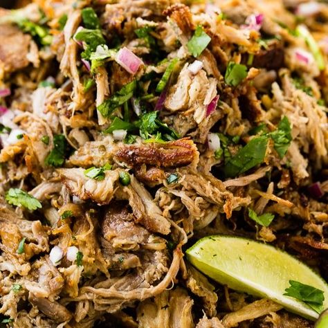 We have the World's Best Carolina Pulled Pork but it was high time we made the BEST Pork Carnitas Recipe and this is it. A hint of citrus, juicy meat with those classic crispy bits! Love those crispy bits! #carnitas #pork #tacos #mexicanfood #dinner #dinnerrecipe #brine Carnitas Pork, Carolina Pulled Pork, Pork Carnitas Recipe, Best Pork Recipe, Oh Sweet Basil, Carnitas Recipe, Steak Tacos, Healthy Sweet Snacks, Pork Carnitas