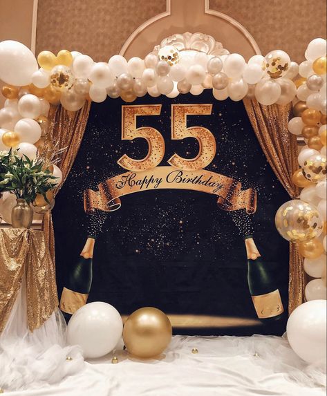 Birthday idea for women/men 55 Women Birthday Party, Ideas For 55th Birthday Party, 55th Birthday Party Decorations, Male 55 Birthday Party Ideas, Surprise 55 Birthday Ideas, 55 Bday Party Ideas For Women, 55 Th Birthday Party Ideas, 55 Party Ideas, Birthday Ideas For 50th Birthday Men