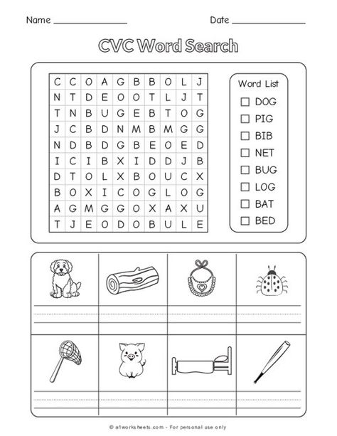 Free Phonics CVC Word Search Worksheets for Kindergarten Cvc Word Search Free, Cvc Worksheets Free Printable, Cvcc Words Worksheets, Word Search For Kindergarten, Word Search Kindergarten, Cvc Word Search, Kindergarten Word Search, Cvc Worksheets Free, Printable Worksheets For Kindergarten