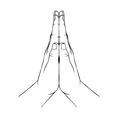 Praying Hands Clipart, Praying Hands Drawing, Free Printable Clip Art, Hand Outline, Hands Drawing, Printable Clip Art, Praying Hands, Front View, Vector Art