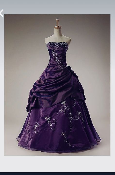 Dark Purple Prom Dress Long Sweet 16, Dark Purple 15 Dresses, Quince Dresses Dark Purple, Quinceanera Purple, Dark Purple Debut Gown, Dark Purple Quinceanera Dresses, Evie Halloween Costume, Goth Prom Dress Purple, Dark Purple Wedding