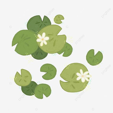 Pond Aesthetic Drawing, Princess And The Frog Lily Pad, Cute Lilypad Drawing, Plants Cute Drawing, Lily Pad Pottery Painting, Cartoon Lily Pads, Lilly Pad Drawing Simple, Pond Flowers Drawing, Lily Pads Art