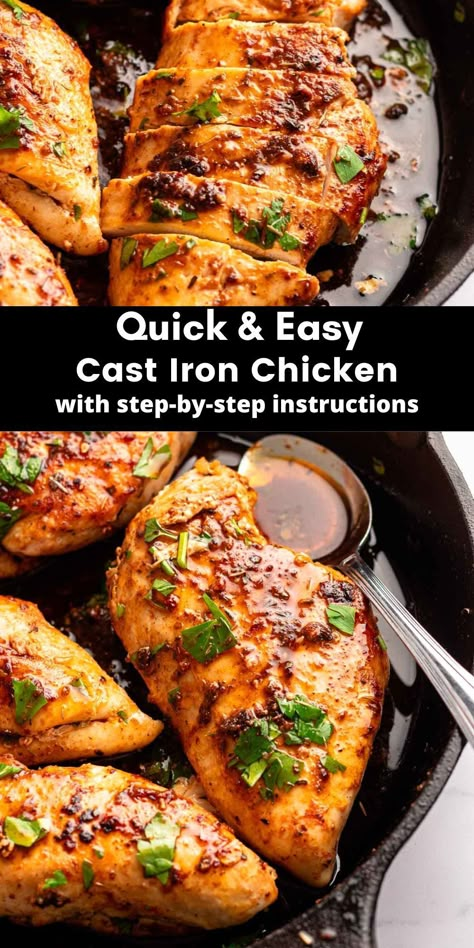 Chicken Recipes In Cast Iron Skillet, Chicken In The Skillet, Dinner Recipes Cast Iron Skillet, Easy Cast Iron Chicken Recipes, Cast Iron Skillet Baked Chicken, Chicken In Iron Skillet, Chicken Drumsticks Cast Iron Skillet, Grilled Chicken In Cast Iron Skillet, Bbq Chicken In Cast Iron Skillet