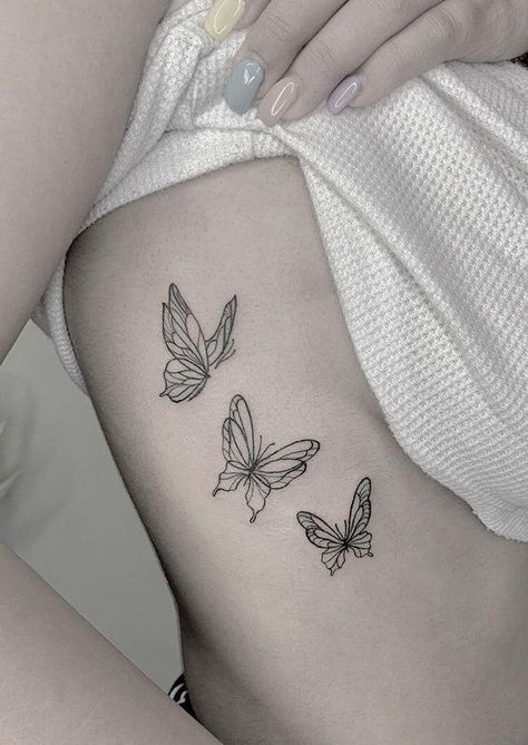 Best Butterfly Tattoos, Butterfly Tattoo Ideas, Unique Butterfly Tattoos, Tattoo Artist Tattoo, Tato Minimal, Rib Tattoos For Women, Tattoo Design Tattoo, Timeless Tattoo, Small Butterfly Tattoo