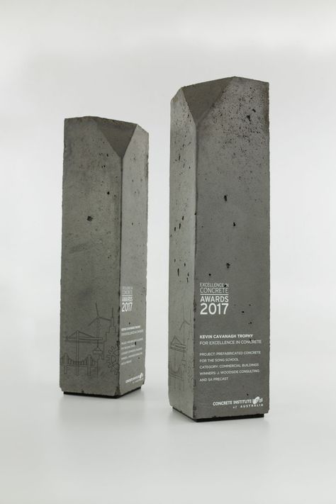 Award Design, Plaque Design, Award Ideas, Corporate Awards, Custom Trophies, Trophy Design, Custom Awards, Concrete Crafts, Architecture Awards