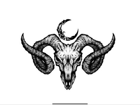 Ooga Booga Tattoo, Lucifer Symbol Tattoo, Baphomet Tattoo Design, Scary Tattoos Dark Art, Baphomet Skull, Baphomet Art, Baphomet Tattoo, Goat Tattoo, Satanic Tattoos