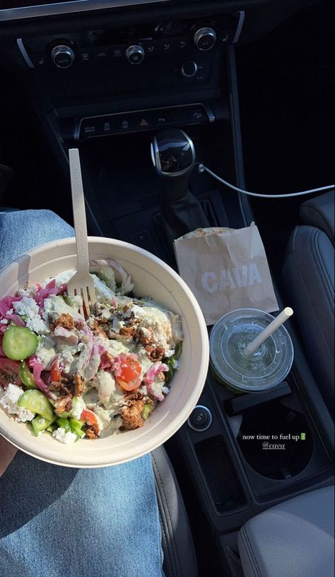 Eating In Car Aesthetic, Eating In Car, Food In Car, Car Food, Wellness Aesthetic, Lifestyle Motivation, Healthy Lifestyle Motivation, Healthy Lifestyle Inspiration, Lunch Menu