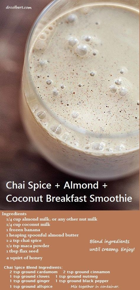 I need a vitamix Spiced Almonds, Almond Smoothie, Vitamix Recipes, Chai Spice, Think Food, Breakfast Smoothies, Smoothie Shakes, Diet Keto, Breakfast Smoothie