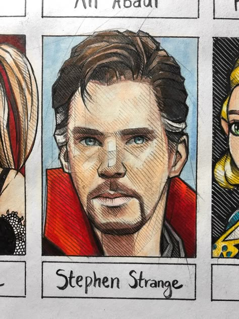 How To Draw Doctor Strange, Doctor Strange Sketch, Marvel Drawing Ideas, Doctor Strange Drawing, Graphite Portraits, Marvel Art Drawings, Marvel Background, Stephen Strange, Avengers Art