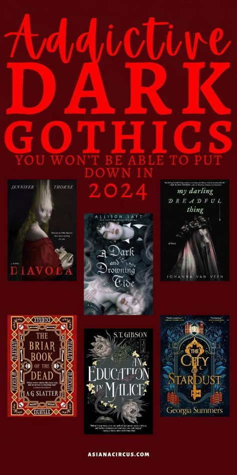 Read the most addictive gothic books for adults and YA readers. Gothic Romance Novels, Horror Fantasy Books, Gothic Books To Read, Gothic Fantasy Books, Horror Romance Books, Gothic Horror Books, Goth Literature, Good Horror Books, Gothic Literature Aesthetic