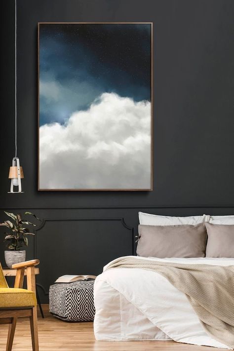 Corinne Melanie, Painting Underwater, Abstract Art Large, Clouds In The Sky, Grand Art Mural, Soyut Sanat Tabloları, Cloud Painting, Contemporary Abstract Art, Bedroom Prints