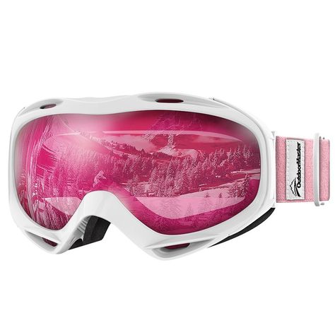 AmazonSmile : OutdoorMaster OTG Ski Goggles - Over Glasses Ski / Snowboard Goggles for Men, Women & Youth - 100% UV Protection (White Frame + VLT 46% Pink Lens) : Sports & Outdoors Pink Ski Goggles, Ski Glasses, Goggles For Men, Kids Skis, Snow Goggles, Sports Glasses, Snowboard Goggles, Ski Goggles, Snow Skiing