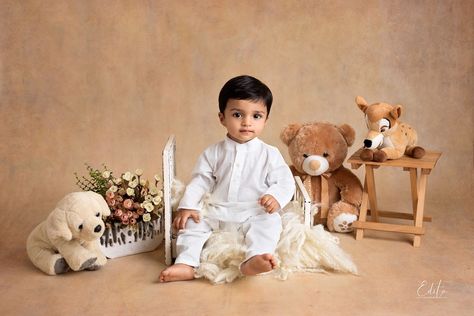 Indian baby boy in traditional outfit celebrating his first birthday with his favorite aoft toys.  #babyboy #babyphotography #babyphotos #babyphotoshoot #indianbaby #pune #punediaries #editaphotography #femalephotographer Photoshoot Ideas For Baby Boy, Pre Birthday Photoshoot, Photoshoot Ideas For Baby, Indoor Photoshoot Ideas, 1 Year Baby, 1st Birthday Photoshoot, Indian Baby, Beautiful Scenery Photography, Baby Shoot