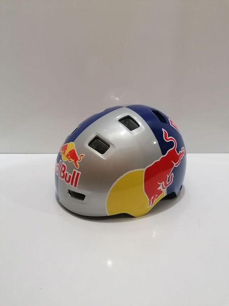 Handmade Redbull Helmet Redbull Helmet, Custom Bike Helmets, Helmet Painting, Skateboard Helmet, Snowboard Helmet, Ski Helmet, Helmet Stickers, Bmx Bike, Bike Helmet