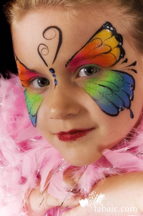 Girls airbrushed butterfly tattoo Face Painting Images, Mime Face Paint, Fairy Face Paint, Butterfly Face Paint, Christmas Face Painting, Painting Faces, Butterfly Makeup, Butterfly Face, Face Painting Easy