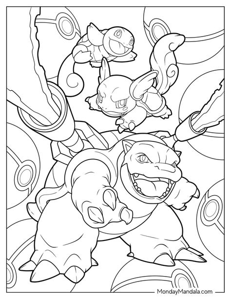 Free Printable Animal Coloring Pages Blastoise Art, Pokemon Blastoise, Thanksgiving Coloring Book, Pokemon Coloring Sheets, Pikachu Coloring Page, Cupcake Coloring Pages, Mermaid Coloring Book, Free Halloween Coloring Pages, Free Printable Coloring Sheets