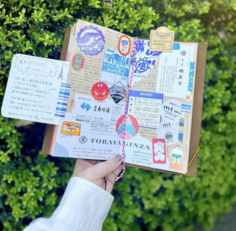 Japan Scrapbook, Japan Journal, Travel Elements, Deco Journal, Whimsical Art Journal, Travel Journal Scrapbook, Journal Idea, Journal Travel, Travel Keepsakes