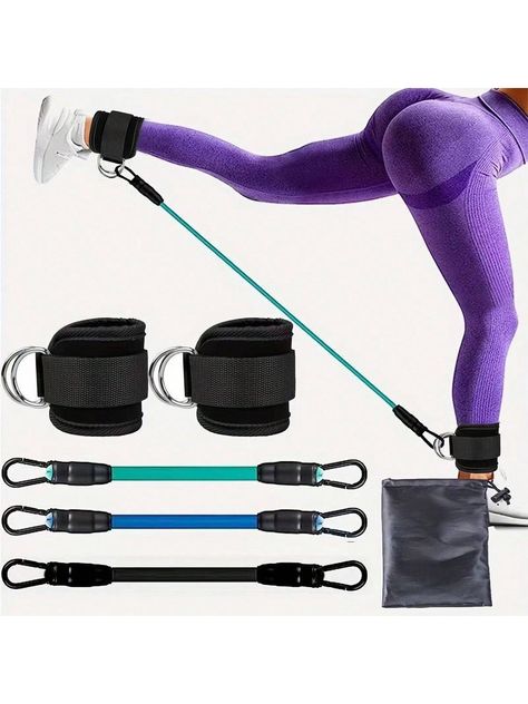 1 Set Of Fitness Strength Explosive Ankle Elastic Band, Foot Ring, Hip Leg Tension Rope Shaping, Hip Lifting And Beautiful Leg, Ankle Buckle Resistance Band Set, Hip Leg Strength Trainer, Leg Resistance Tension Band Multicolor    TPE     Fitness, size features are:Bust: ,Length: ,Sleeve Length: Weight Equipment, Deep Squat, Resistance Band Set, Training Kit, Strength Training Equipment, Effective Workouts, Training Equipment, Outdoor Workouts, Resistance Band