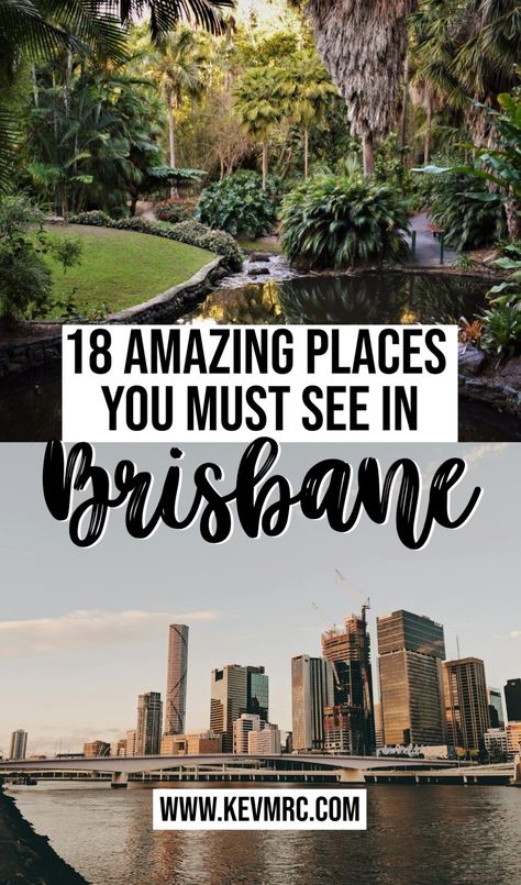 Discover in this post the 18 best places to see in Brisbane Australia! things to do in brisbane Australia | what to do in brisbane Australia | brisbane travel guide Travel Ideas For Kids, Travel Ideas For Couples, Australia Travel Bucket Lists, Cheap Travel Destinations, Best Airplane, Australia Brisbane, Australia Itinerary, Travel To Australia, Australia Vacation