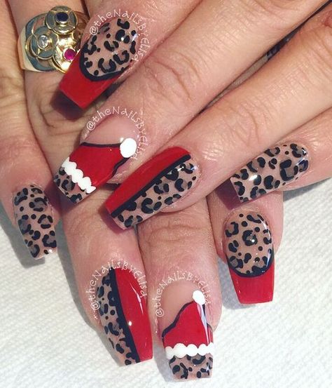 Animal Print Christmas Nails, Christmas Leopard Print Nails, Christmas Animal Print Nails, Leopard Print Christmas Nails, Cheetah Print Christmas Nails, Cheetah Christmas Nails, Leopard Christmas Nails, Christmas Cheetah Nails, Christmas Leopard Nails