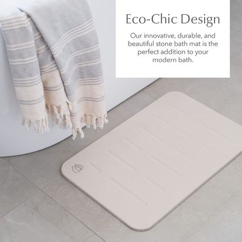 Stone Mat, Stone Bath Mat, Luxury Bath Mats, Stone Bath, Dry Stone, Modern Baths, Stone Surface, Eco Chic, Luxury Bath