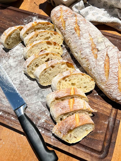 Quick Sourdough Baguettes Recipe Quick Sourdough Baguette, Sour Dough Baguette Recipes, Discard Baguette, Sourdough Discard French Bread, Sourdough Baguette Recipe, Baguettes Recipe, Sourdough Baguettes, Seasoned Crackers, Roasted Red Pepper Dip