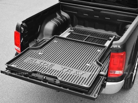 Truck Bed Slide, Accessoires 4x4, Bed Slide, Best Pickup Truck, Truck Bed Storage, Truck Storage, Truck Mods, Vw Amarok, Bed Tray