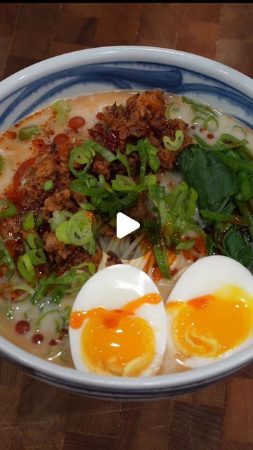 Leah Cohen 🇺🇸🇵🇭 on Instagram: "If you love a cream rich ramen broth but don’t have hours to spend making it then Tan Tan ramen is the ramen for you! I Made this over the weekend when it was rainy and I forgot how easy and delicious this ramen is. Please note when you heat up the chicken stock and soy milk don’t bring it up to a boil or it can curdle. Just bring up to a light simmer and keep warm. Please see recipe below:  For the pork 8oz ground pork 1Tbs mirin 1Tbs minced ginger 1Tbs minced garlic 1Tbs neutral oil 1Tbs spicy bean paste (doubanjiang) Pinch salt  For the soup base: 2Tbs soy sauce  2Tbs sesame paste or peanut butter 2tsp rice vinegar 1tsp sugar 2Tbs chili oil  pinch salt  2C chicken stock  2C soy milk   Blanched leafy greens yu choy, choy sum, baby bok choy etc… 12-14oz Tan Tan Ramen, Yu Choy, Pho Broth, Ramen Broth, Easy Ramen, Sesame Paste, Choy Sum, Soup Base, Drunken Noodles