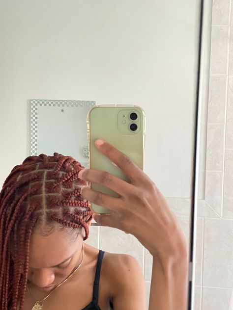 350 knotless box braids. I dyed my hair using number 27 from the adore hair color line. Number 27 is paprika Hair Color Numbers For Braids, Colour 350 Braids, Color 350 Braids, 350 Hair Color, 350 Box Braids Color, Color 350 Knotless Braids, 350 Knotless Braids, 350 Braids, Ginger Braids