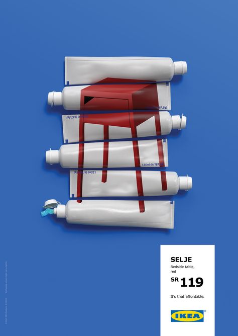 The campaign was made for IKEA Saudi Arabia. Ikea Ad, Affordable Nightstand, Ikea Nightstand, Ogilvy Mather, Guerrilla Marketing, Ikea New, Logos Retro, Furniture Ads, 광고 디자인