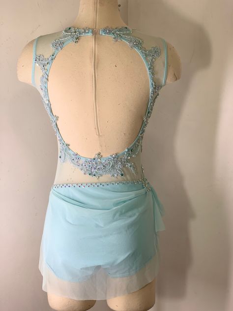 Sky Blue Lyrical Dance Costume, Lyrical Dance Costume, Competition Dance Costume, Dance Cotume, Couture Dance Costume, Custom Dance Costume, - Etsy Lyrical Dance Costumes Dresses Blue, Elegant Dance Costumes, Lyrical Costumes Solo, Contemporary Dance Costumes Dresses, Dance Costume Ideas, Lyrical Dance Costumes Dresses, Dance Costume Lyrical, Lyrical Dance Costumes, Solo Dance Costumes