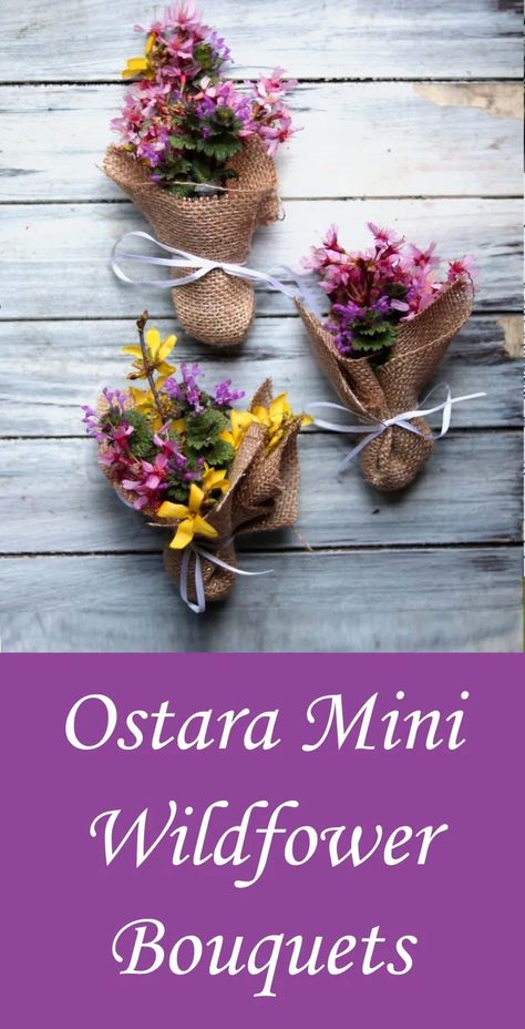 Ostara Mini Wildflower Bouquets (Spring Equinox Craft) - Moody Moons Spring Equinox Aesthetic, Spring Equinox Crafts, Equinox Aesthetic, Ostara Crafts, He Is Risen Craft, Wiccan Holidays, Wildflower Bouquets, Pagan Holidays, Flowers Last Longer