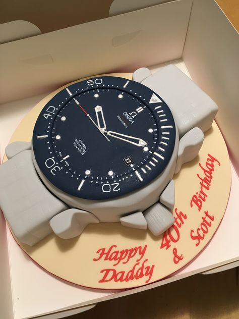 Man Hand With Watch Cake Topper, Watch Birthday Cake For Men, Watch Cake, Watch Cake Designs For Men, Rolex Cake, Rolex Watch Cakes For Men, Rolex Birthday Cake, Ball Theme Party, Cake Design For Men