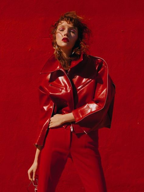 Red Monochromatic, Red Studio, Nicola Peltz, Red Backdrop, Monochromatic Fashion, Dubai Abu Dhabi, Health Blog, Red Outfit, Red Aesthetic