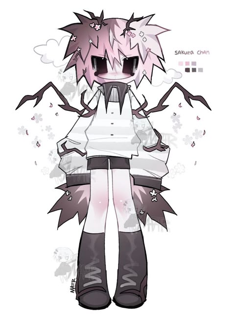 #adopt #art #antro #oc #originalcharacter #cutecore #sakura Scene Emo Art, Emo Art, Cute Kawaii Drawings, Creature Concept Art, Cute Art Styles, Epic Art, Kawaii Drawings, Sketchbook Art Inspiration, Kawaii Art