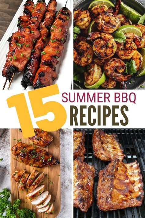 Grilling outside is one of the best parts of summer. Click here for 15 of our Summer BBQ Favorite Recipes that you can make too! #thecraftyblogstalker #BBQfavorites #BBQrecipes #BBQ Bbq Brawl Recipes, Best Grilling Ideas, Different Grilling Ideas, Sunday Bbq Ideas Dinners, Meat On The Grill Ideas, Bbq Entree Ideas, Fast Easy Side Dishes For Bbq, Italian Bbq Ideas, Grilling Food Ideas