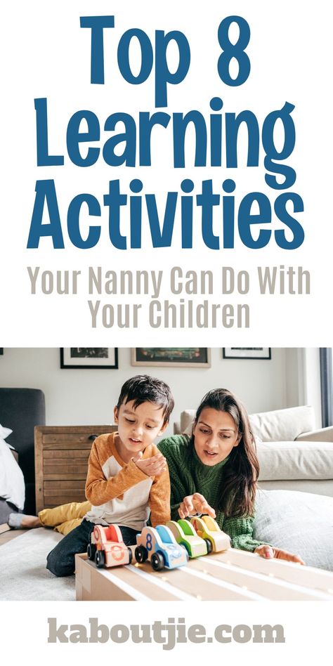 It is important to ensure that your child spends some time each day doing learning activities, here are some activities your nanny and child can do together Nanny Activities For Babies, Nanny Activities Elementary, Nanny Activities For One Year Old, Fun Nanny Activities, Nanny Responsibilities, Live In Nanny Tips, Nanny Activities, Done With You, Child Day