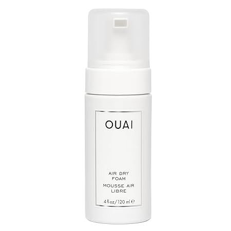 Amazon.com: OUAI Air Dry Foam - Hair Mousse for Curly Hair & Beach Waves - Conditioning & Detangling With Kale and Carrot Extract - Paraben, Phthalate and Sulfate Free Curly Hair Products (4 Oz) : Beauty & Personal Care Ouai Curly Hair, Mousse For Wavy Hair, Hair Mousse Product Photography, Hair Mousse For Curly Hair, Curly Hair Beach, Mousse For Curly Hair, Curly Hair Mousse Products, Hair Foam, Hair Foam Mousse