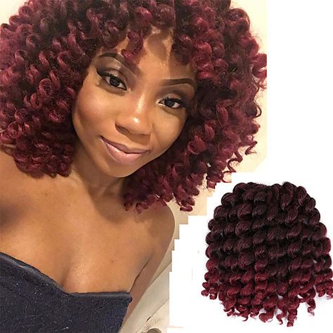 African Hair Extensions, Curled Box Braids, Loop Crochet, Jamaican Bounce, Braids Ombre, Crochet Braids Twist, Curly Crochet Braids, Red Curls, Curly Braids