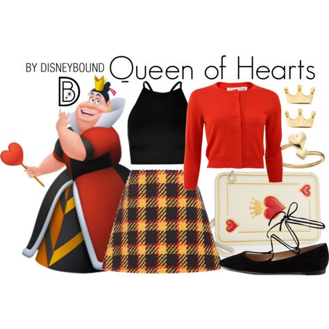 A fashion look from July 2017 featuring Oscar de la Renta cardigans, Boohoo tops and Marni mini skirts. Browse and shop related looks. Disney Character Outfits, Disney Bound Outfits Casual, Disney Dress Up, Lizzie Hearts, Disney Themed Outfits, The Queen Of Hearts, Disney Inspired Fashion, Character Inspired Outfits, Disney Bound Outfits